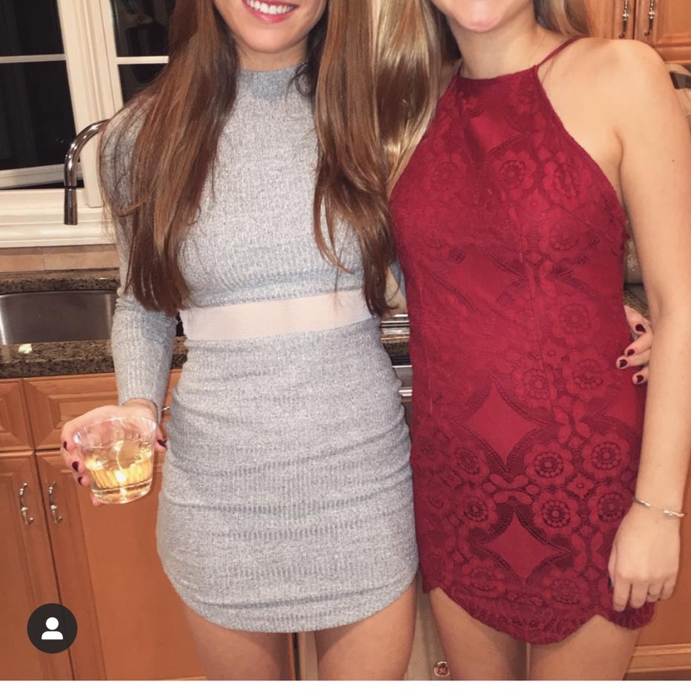 LF long sleeve dress with mesh